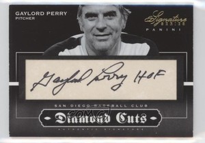 2012 Panini Signature Series Diamond Cuts Cut /25 Gaylord Perry #29 Auto HOF