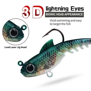 5PCS Esca da Pesca in Gomma Morbida 6,5/13,5g Pesce Esca Jig Bass Lunga 6,3cm7,5cm9,4cm - Foto 1 di 27
