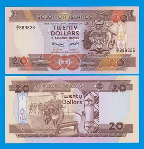 Solomon Islands 20 Dollars P 16 ND 1986 Prefix B\1 UNC - Picture 1 of 1