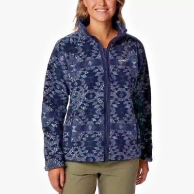 Chaqueta Columbia Azul Geométrico Patrón Azteca Poliéster Cremallera Completa Talla Pequeño nuevo con etiquetas Foto 1 de 4