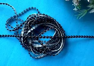 1/8 Zoll Halbrund Flatback Imitat Perle Perlen Kette Nähen Borte Schwarz 10 Yards - Bild 1 von 1