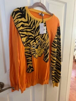Moschino Suéter Tigre Barato y Chic, Italiano Talla 48, US 12, NUEVO CON ETIQUETAS Foto 1 de 4
