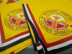 B-1 Pair of 1960 Jamboree Neckerchiefs My first - Picture 1 of 1