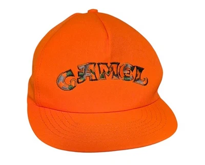 Sombrero de Camionero Vintage CAMEL Tabaco Neón Naranja Caza Unión EE. UU. Camuflaje NUEVO Foto 1 de 3
