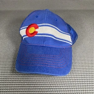 Colorado Flag Hat Cap Boys Size S Small Embroidered Snapback Blue Red USA - Picture 1 of 5