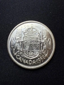 1958 Canada Silver 50 Cent (Half Dollar) Coin Mint Gem - Picture 1 of 2