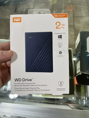 Western Digital WDBB7B0020BBL-WESN External 2TB Hard Drive (9504) - Image 1 of 4