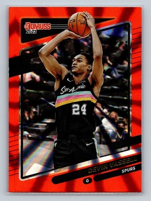 2021-22 Panini Donruss - Devin Vassell #15 Holo Orange Laser San Antonio Spurs - Image 1 of 2