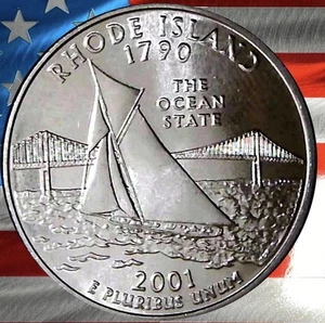 2001 D Rhode Island State Quarter Circulated US Mint Collectible β΅π - Picture 1 of 2