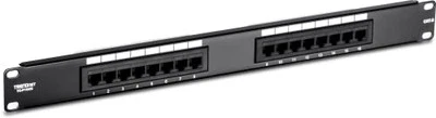 TRENDnet 16-Port Cat6 Unshielded Patch Panel, TC-P16C6, Wallmount or Rackmount, - Image 1 of 4