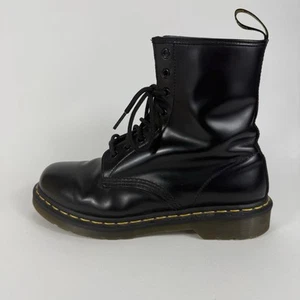 Dr. Doc Martens 1460W Black Leather Combat Boots Women's 10 - Picture 1 of 12