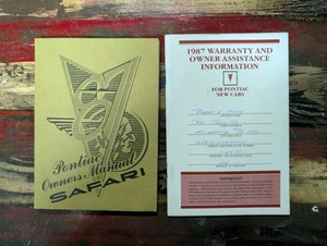 1987 Pontiac Safari Owners Manual and Warranty Pamphlet - Bild 1 von 2