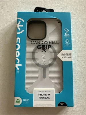 Funda de teléfono antideslizante Speck Candyshell Grip MagSafe iPhone 16 Pro Max - blanca Foto 1 de 4