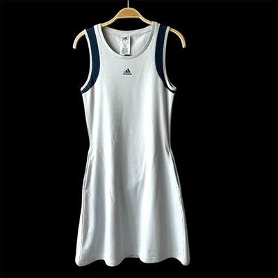 adidas x Zoe Saldana Halo Tank Dress Women S Blue Navy Sports Activewear NWT - Image 1 of 4