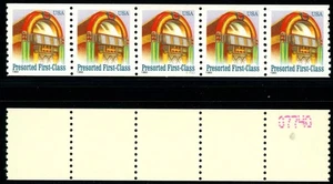 JUKE BOX W/A PNC5 Plate S22222 MNH Scott's 2912 Back Number On 1st Stamp - Picture 1 of 2
