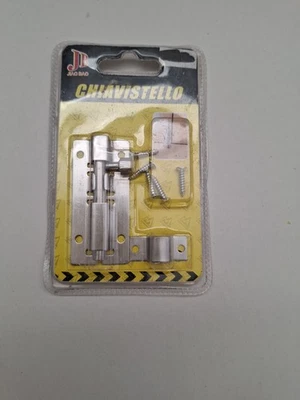 2PCS 1.5"  Silver SLIDE BOLT Bathroom Toilet Shed Door Lock Catch Latch + Screws - Image 1 of 2