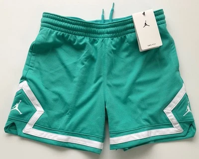NWT Nike JORDAN Youth Girl's L Basketball Shorts Dri-Fit Diamond 45D403 Teal New - Image 1 of 4