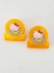 Sanrio Hello Kitty Mini Pearl Character Hair Paper Clip 1977 Vintage Japan Pair - Picture 1 of 3