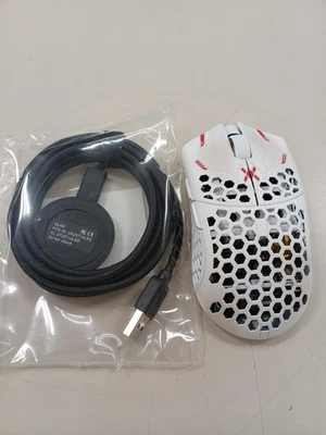 FINALMOUSE ULTRALIGHTX PRO ACEU white Wireless Gaming Mouse w/ Cable Used Japan - Image 1 of 4