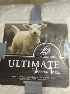 Doppio strato 50”x60” Life Collection Ultimate Sherpa Throw NUOVO - Foto 1 di 3