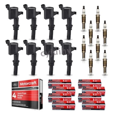 8PCS Motorcraft DG511 Ignition Coil & Spark Plug SP546 For F150 Ford Expedition - Image 1 of 4