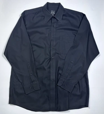 JOS A BANK Traveler's Collection Men's Size Large L Black 100% Cotton Button Up - Image 1 of 3