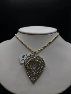 Collar corazón diamante 10K Foto 1 de 3