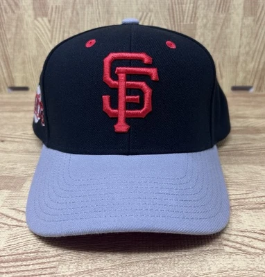 Mitchell & Ness San Francisco Giants Precurved Snapback Hat Cap Bred Black/Grey - Image 1 of 4