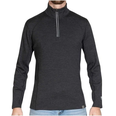 Mens Base Layer 100% Merino Wool Heavyweight 400g Half Zip Sweater for Men Ch... - Image 1 of 4