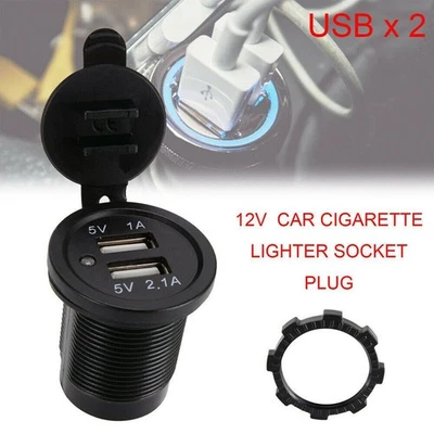 Quick Charge Dual USB Socket Adapter Designed for Vehicles and Equipment - Image 1 of 4