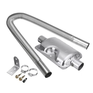 60cm/2ft Stainless Steel Car Parking Diesel Heater Exhaust Pipe Hose Tube Kit - Picture 1 of 9