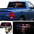 American USA Flag Eagle Pickup Truck Back Window Perforated Vinyl Decal Sticker