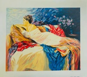 Litografía Limitada Firmada a Mano Sergey Ignatenko Mary en Arcos Papel Arte - Imagen 1 de 3