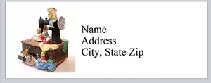 Personalized Address Labels Country Sewing Machine (bx 803) - Picture 1 of 3