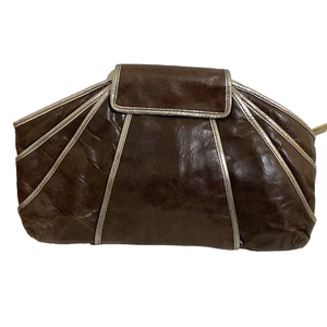 Bolso sin asas de cuero marrón Kooba Josephine con cremallera superior cierre frontal a presión - Imagen 1 de 13