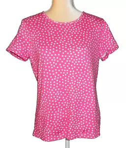 Camiseta/top deportivo Jones New York ~ XL para mujer ~ lunares ~ rosa - Imagen 1 de 13