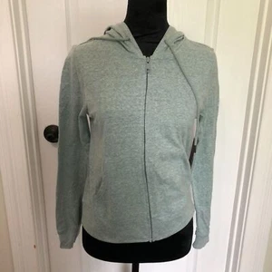 Ideology Womens Jacket XS Green Zip Up Hoodie Long Sleeve Drawstring NWT - Picture 1 of 7