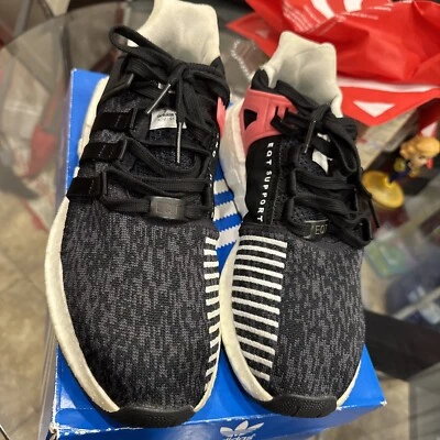 ADIDAS EQT SUPPORT 93/17 CORE BLACK TURBO PINK WHITE ULTRA BOOST BB1234 NMD 11 - Image 1 of 4