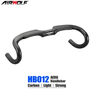 AIRWOLF Road Bike Handlebar Carbon Racing Bike Drop Bar 31.8x400/420/440mm 230g - Picture 1 of 30