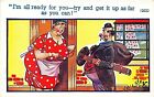 POSTCARD COMIC  HOUSEWIFE - CHIMNEY SWEEP - GET IT UP AS FAR AS YOU CAN
