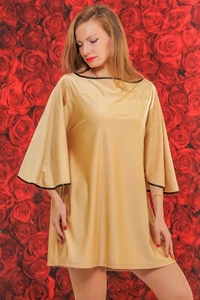 Abito giallo oro Perfina tunica oversize lusso abito da festa lusso - Foto 1 di 3
