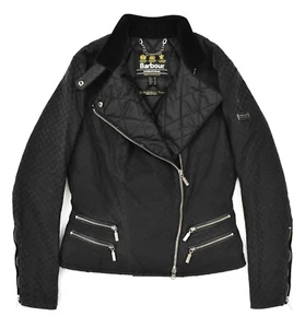 Chaqueta BARBOUR International Wax Deep Mill Carrera Vector Bandera Cuadros Motociclista 6US/10UK - Imagen 1 de 17