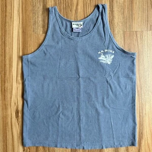 Vtg Anvil Authentic Pigment Mr Ducks 2003 Faded Blue Men's Tank Top Size M - Picture 1 of 7