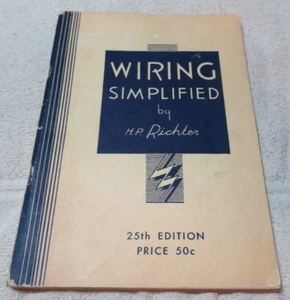 Wiring Simplified H P Richter 25th Edition 1954 Vintage PB Paperback Book Park - Imagen 1 de 4