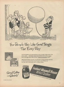1948 Instant Maxwell House Coffee Good Things The Easy Way Boy Balloon Print Ad - Bild 1 von 1