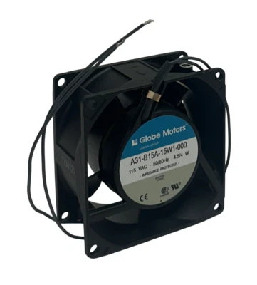 GLOBE MOTORS A31-B15A-15W1-000 / A31B15A15W1000 VENTILADOR AXIAL AC 115VAC CUADRADO NSNP Foto 1 de 3