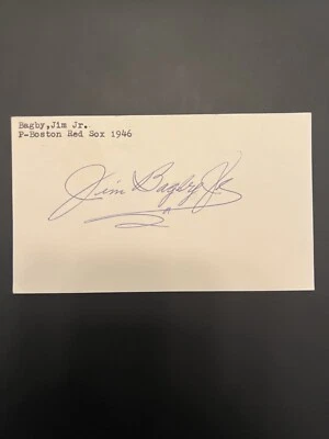 Jim Bagby Jr. Signed Government Postcard GPC JSA LOA Boston Red Sox - Image 1 of 3