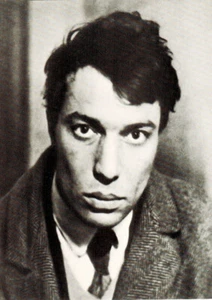 1990 Russian postcard with 1923 photo of B.Pasternak, verse on the back - Picture 1 of 2