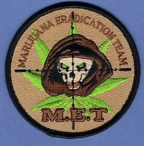 DEA DRUG ENFORCEMENT ADMINISTRATION MARIJUANA EXTRACTION TEAM PATCH SKULL - Picture 1 of 1