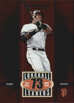 2002 Donruss Longball Leaders #1 Barry Bonds /1000 - NM-MT - Image 1 of 2